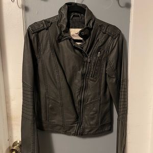 HOLLISTER CO BLACK LEATHER JACKET SMALL WOMAN’S